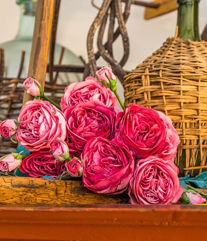 Blumendekoration im jahrhunderte alte Erbhof Wildau