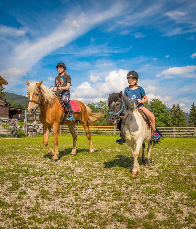 Reiten auf dem 20 x 40 m großen Reitplatz