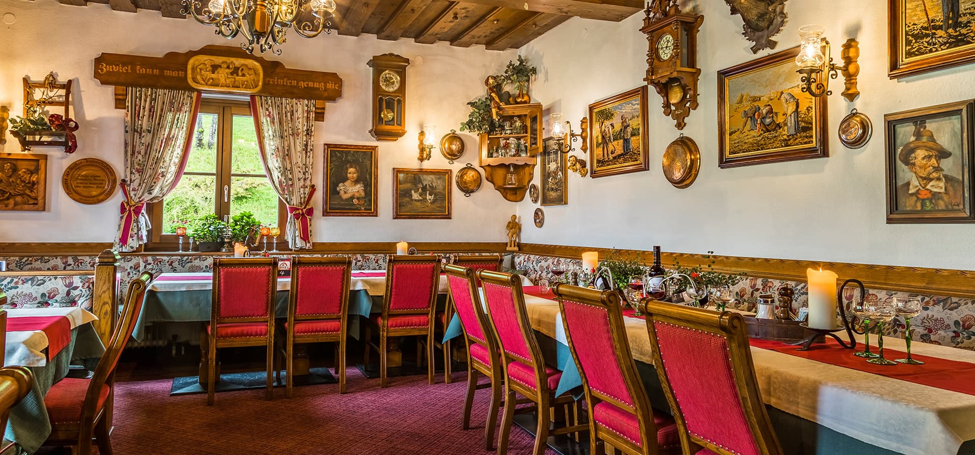 Gemütliche Gaststube in der Pension Wildau